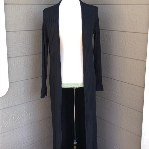 Sage The Label - Krissy Belted Sweater Duster Black